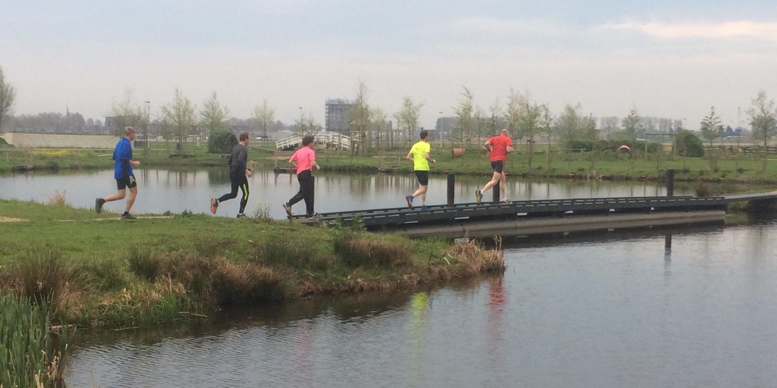 Lopers van Loopgroep Gouda in de GroenBlauwe zone